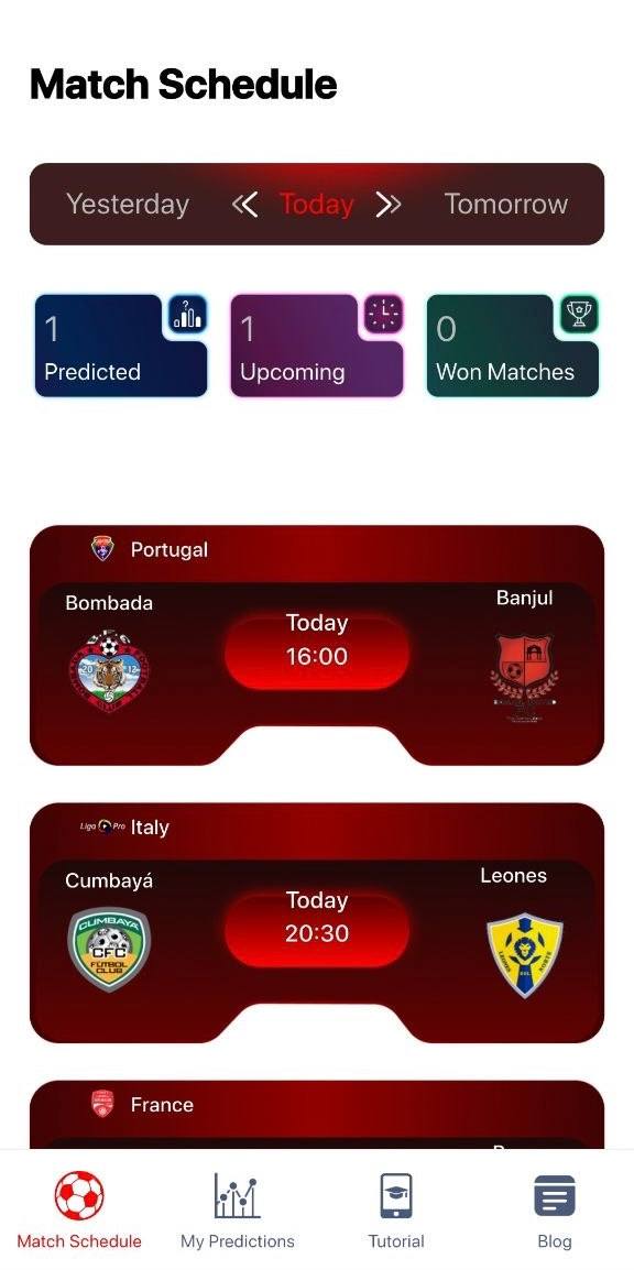 Olimp Match Schedule match schedule screen