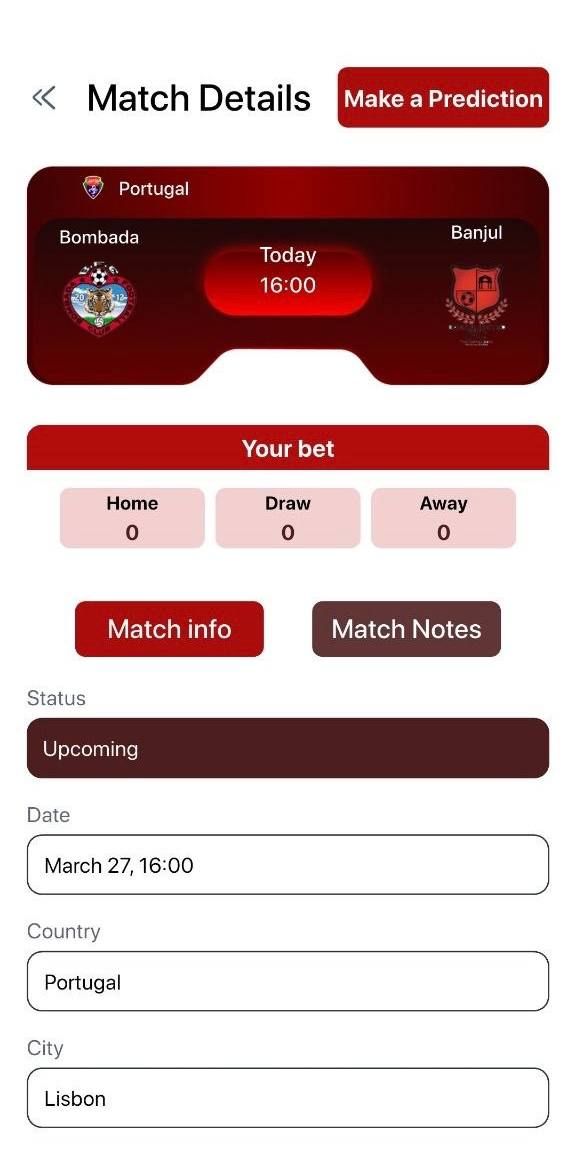 Match details info