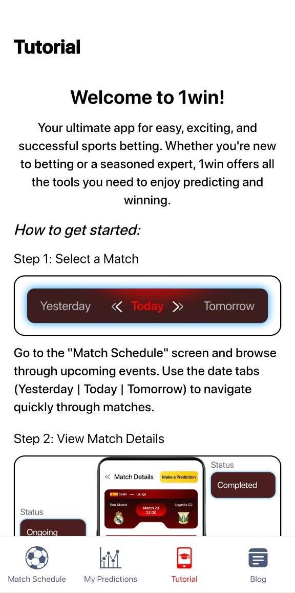 My prediction screen